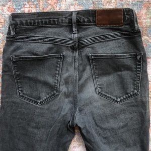 Madewell High Rise Washed Blk Jeans 24 Cropped